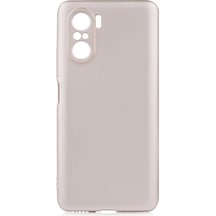 Kilifone - Xiaomi Uyumlu Poco F3 - Kılıf Mat Renkli Esnek Premier Silikon Kapak - Gold