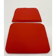 Knsz minder seti 1 li zng&mğr&uslu krm suni deri tel bar sandalyesi oturma ve sırt minderi set