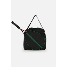 Paraşüt Kumaş Tenis Çantası,padel Çantası, Raket Cepli Tenis Çantası, Tennis Bag Siyah