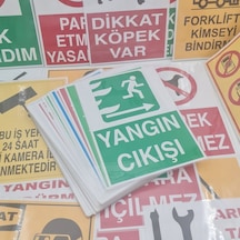 Jetyazdır Uyarı Levhaları '' Yangın Çıkış Merdiveni Sol '' A4 Pvc 30 21 Cm