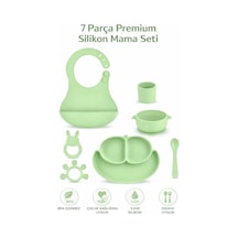 7 Parça Premium Silikon Mama Seti Açık Yeşil