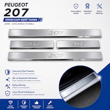 Peugeot 207 Krom Kapı Eşiği Takımı 2006-2012 Paslanmaz Çelik N11.3932