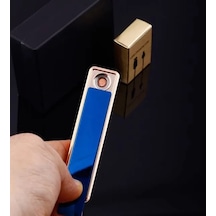 Şık Görünümlü Usb Şarjlı Rezistanslı İnce Slim Metal Çakmak
