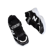 Carby 130 Patik Cırtlı Numara 28 Unisex Çocuk Sneaker Ayakkabı Siyah - Beyaz