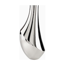 Georg Jensen Flora Large Paslanmaz Çelik Iskandinav Tarzı, Dekoratif Vazo Gümüş