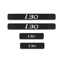Hyundai I30 Carbon Fiber Kapı Eşiği Yazısı Sticker Boya Koruma