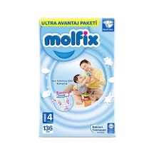 Molfix Ultra Bebek Bezi 4 Numara Maxi 136 Adet