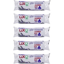 Lixo J-650 Jumbo Boy Çöp Torbası 80 x 110 CM 10'lu Rulo 5 Paket 50 Adet