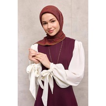 Silk Home Viskon Velora Eşarp Dört Mevsim Labirent Desen Tarçın 90x90 Çok Renkli