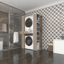 Kenzlife Çamaşır-Kurutma Makinesi Dolabı Umare Crd 187 110 60 Çekmeceli Raflı Banyo Çok Renkli