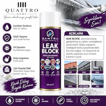Leak Block 400 Ml Su Sızıntı Önleyici İzolasyon Spreyi Su Geçirmez, Uv Dayanımlı, Çatı Oluk Boru Ve Metal Yalıtımı
