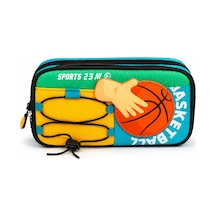 Dream Vest Basket Çift Gözlü Kalem Çantası Mavi