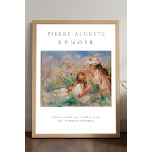 Pierre Auguste Doğal Ahşap Çerçeveli Poster, Dekoratif Sanatsal Duvar Tablosu