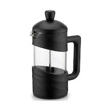 Borosilikat Cam French Press 350 Ml, Siyah Kulplu Piston Filtreli Kahve Ve Bitki Çayı Demleme Aparatı, Manuel Kahve Demleyici, Şeffaf Hazne, 1 Adet Çok Renkli