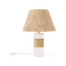 Lighting Yunik Abajur - Beyaz / Kahverengi Çok Renkli