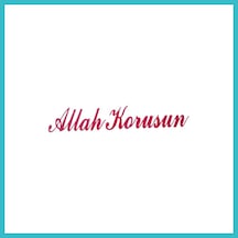 Bezos Allah Korusun Yazılı Oto Sticker Kırmızı 14x3cm Dfnbez