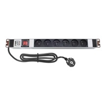 Amp Connect 19" 1u 6'lı Fransız Ups On / Off Anahtarlı Kabinet Grup Prizi Pdu -16a