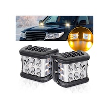 Offroad Uyumlu Tepe Sis Lambası Off Road Sis Lambası 12 Led 36w Aliminyum Kasa Set 2 Adet