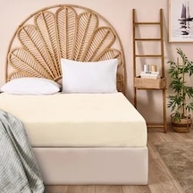 Soft Basic Tek Kişilik Lastikli Çarşaf - Ekru - 100x200 Cm Renkli