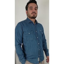 Tousus Slim Fit Kot Erkek Gömlek Slm-2013-tss Mavi