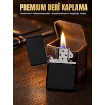 Çakmak Parlak Siyah Doldurulabilir Hedyelik Eşya Altın - Mavi