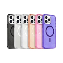 Joko Apple iPhone Uyumlu  15 Pro Max Uyumlu Star Magsafe Kapak - Şeffaf