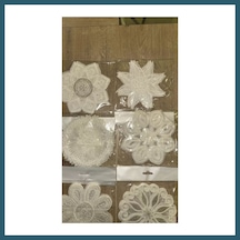 Bezos 6 Lı Dantel Kahve Sunumluğu 15x15 Cm Asorti Desenli Şık Bardak Altlığı Ob Çok Renkli