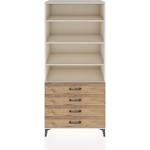 Hyperion Dolap 4 Raflı 4 Çekmeceli 88x44x195 Aytaşı-çam Aytaşı