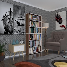 Kenzlife Kitaplık Süper Ga 180 80 19 Cvz 6 Katlı Tek Bölme Çift Bölme Opsiyonlu Ofis Mutfak Banyo Dolabı Arkalıksız