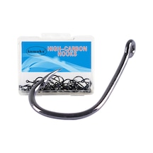 Kangvka 6 Numara 100 Adet Yüksek Karbon Çelik Işınlı Iğne, Dairesel Uçlu Saçma Olmayan Balık Iğnesi - Deniz, Nehir, Baraj Uygun