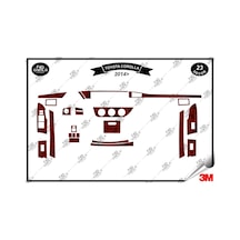 Toyota Corolla 2014 Torpido Konsol Trim Göğüs Maun Kaplama Set 23 Parça Maun