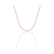 Gümüş Figaro Zincir Kolye Barcode Rose Gold