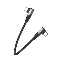 Linktech K595 Safe 60W Type-C To Type-C Data Ve Şarj Kablosu Gri