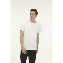 Kinetix M-Sn234 Bsc Raw Edge 3Fx Beyaz Erkek Kısa Kol T-Shirt 000000000101349453
