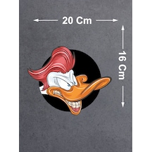 Yaramaz Ördek Sticker - Araba Oto Motosiklet Karavan Sticker - 00035 20x16 Cm