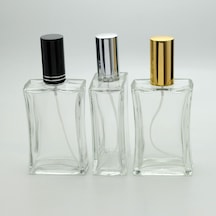 Boş Parfüm Şişesi 100 Ml 10 Adet Tekrar Tekrar Dolum Yapılabilir Metal Kapak Plastik Valf İçbükey Boş Şişe