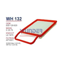 WUNDER WH132 HAVA FİLTRESİ - VOLKSWAGEN POLO IV 1.2 - iBiZA