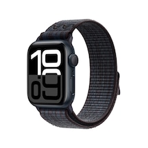 Watch 10 46mm Uyumlu Krd-91 Hasır Kordon Strap Kayış-siyah-mavi