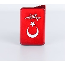 Mercitech Türkiye Logolu Ay Yıldızlı Metal Gövde Lüks Çakmak