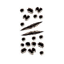 Araç Sticker Mermi Ve Yarık Şeklinde Sticker 1.Sınıf Kalite Baskı