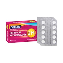 Osende 2 M Odt Metilfolat  & Metilkobalamin 30 Ağızda  Dağılan Table