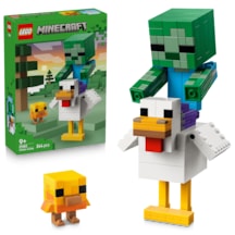 LEGO® Minecraft® Tavuk Jokey 21582 - 9 Yaş ve Üzeri Çocuklar için 3 Figür İçeren Yaratıcı Oyuncak Yapım Seti (344 Parça)