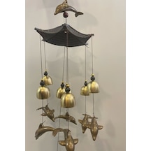 Deprem Zili Çanı Duvar Rüzgar Çanı Zili Feng Shui Ejderha Yılı Metal Borulu Yunus Pagoda Objeli
