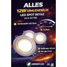 12w Dimlenebilir Led Spot Beyaz Işık 6500k Beyaz