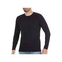 3 Adet Yıldız Erkek Likralı Uzun Kollu T-shirt Fanila Siyah 86 001