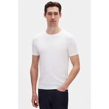 D's Damat Ds Damat Regular Fit Ekru Düz Yazlık Rayon Triko T-shirt 4hc060112004m E01