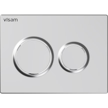 VİSAM OLİMPOS İKİ KADEMELİ PARLAK KROM KUMANDA PANELİ Beyaz