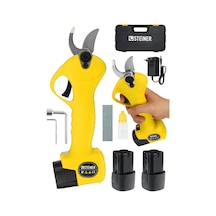 Steiner 128 Vf 10 Ah Kömürsüz Motor Akülü Bağ Makası Çantalı Sarı