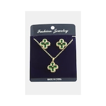 Çiçek Zirkon Taşlı Set Kolye 11 15737505