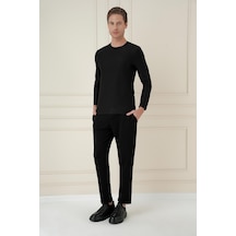 Efor Atp 033 Slim Fit Siyah Spor Pantolon Siyah